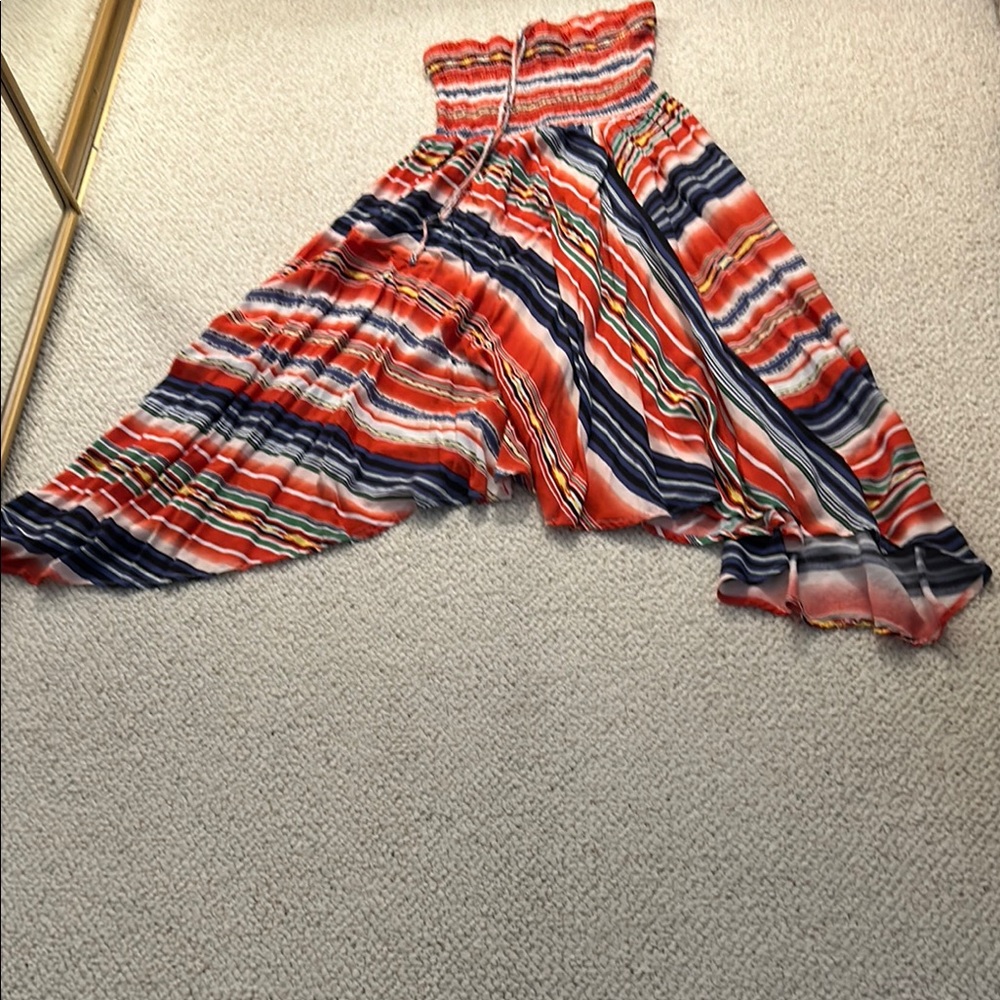 Multi colored striped dress